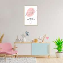 Quadro Fórmula Hormônio Estrogênio 43x30 Filete Marfim