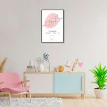 Quadro Fórmula Hormônio Estrogênio 86x60 Filete Preto