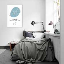 Quadro Fórmula Hormônio Testosterona 43x30 Filete Branco