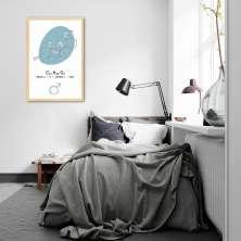 Quadro Fórmula Hormônio Testosterona 86x60 Caixa Marfim
