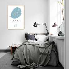 Quadro Fórmula Hormônio Testosterona 86x60 Filete Marfim