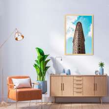 Quadro Flatiron Building New York 86x60 Caixa Marfim