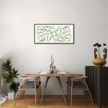 Quadro Floral Boho 100x50 Caixa Marrom