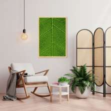 Quadro Folha Estrutura 100x70 Caixa Marfim