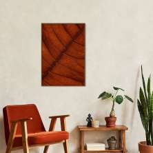 Quadro Folha Marrom Estrutura 86x60 Filete Marrom