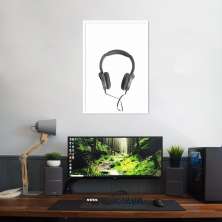 Quadro Fones de Ouvido 100x70 Caixa Branco