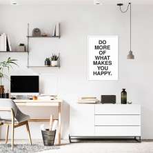 Quadro Frase Do More 60x43 Caixa Branco