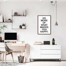 Quadro Frase Do More 60x43 Caixa Marrom