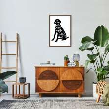 Quadro Frase Gente legal adota Cachorro 100x70 Caixa Marrom