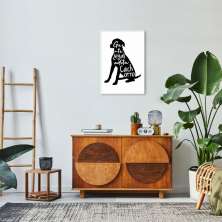 Quadro Frase Gente legal adota Cachorro 100x70 Filete Branco
