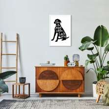 Quadro Frase Gente legal adota Cachorro 43x30 Caixa Branco