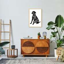 Quadro Frase Gente legal adota Cachorro 86x60 Caixa Marfim