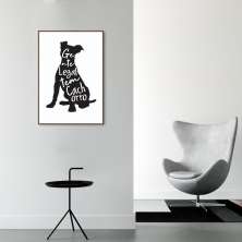 Quadro Frase Gente legal tem Cachorro 86x60 Filete Marrom