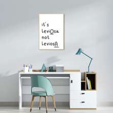 Quadro Frase Hermione It's LeviOsa 100x70 Filete Marfim