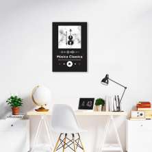 Quadro Gênero Musical Clássica 100x70 Filete Preto Preto