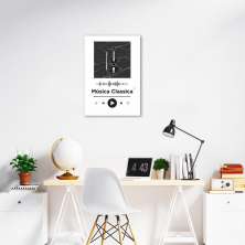 Quadro Gênero Musical Clássica 100x70 Sem Moldura Branco