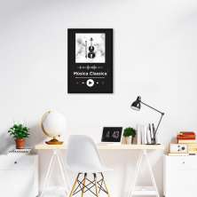 Quadro Gênero Musical Clássica 60x43 Filete Preto Preto