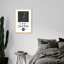 Quadro Gênero Musical Heavy Metal 60x43 Caixa Marfim Branco