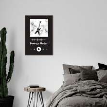 Quadro Gênero Musical Heavy Metal 86x60 Filete Marrom Preto