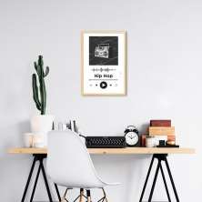 Quadro Gênero Musical Hip Hop 60x43 Caixa Marfim Branco