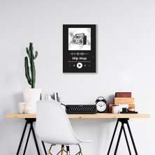 Quadro Gênero Musical Hip Hop 60x43 Filete Branco Preto