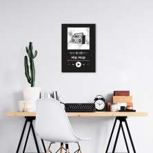 Quadro Gênero Musical Hip Hop 60x43 Filete Preto Preto