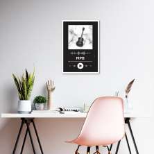 Quadro Gênero Musical MPB 100x70 Caixa Branco Preto