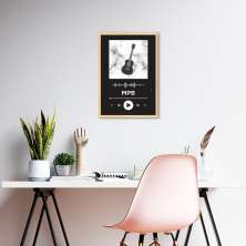 Quadro Gênero Musical MPB 100x70 Caixa Marfim Preto