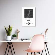Quadro Gênero Musical MPB 100x70 Filete Branco Branco
