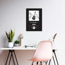 Quadro Gênero Musical MPB 100x70 Filete Preto Preto