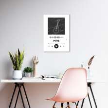 Quadro Gênero Musical MPB 100x70 Sem Moldura Branco