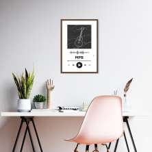 Quadro Gênero Musical MPB 86x60 Caixa Marrom Branco