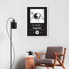 Quadro Gênero Musical Pagode 100x70 Caixa Branco Preto