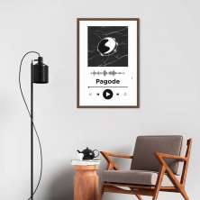 Quadro Gênero Musical Pagode 100x70 Caixa Marrom Branco