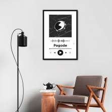 Quadro Gênero Musical Pagode 100x70 Caixa Preto Branco
