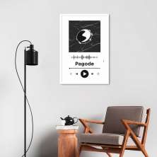 Quadro Gênero Musical Pagode 43x30 Caixa Branco Branco