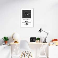 Quadro Gênero Musical Rap 100x70 Caixa Branco Branco