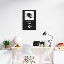 Quadro Gênero Musical Rap 100x70 Caixa Branco Preto