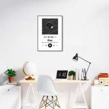 Quadro Gênero Musical Rap 100x70 Filete Marrom Branco