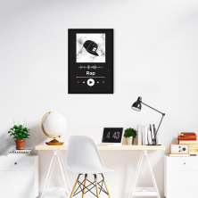 Quadro Gênero Musical Rap 60x43 Caixa Preto Preto