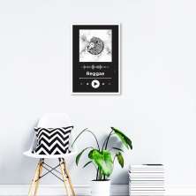Quadro Gênero Musical Reggae 100x70 Caixa Branco Preto