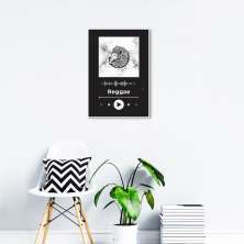 Quadro Gênero Musical Reggae 100x70 Filete Branco Preto