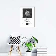 Quadro Gênero Musical Reggae 86x60 Caixa Branco Branco