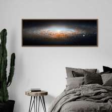 Quadro Galáxia Espiral NGC 2683 120x43 Caixa Marrom