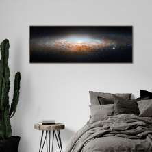 Quadro Galáxia Espiral NGC 2683 120x43 Filete Marrom