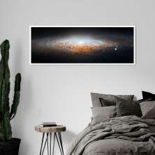 Quadro Galáxia Espiral NGC 26835 60x21 Caixa Branco