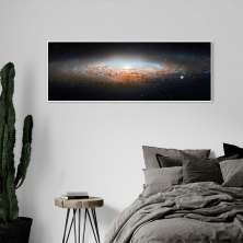 Quadro Galáxia Espiral NGC 26835 60x21 Filete Branco