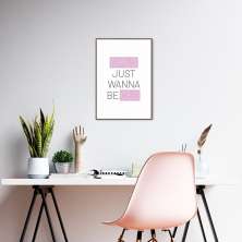 Quadro Girls just wanna be CEO 100x70 Filete Marrom