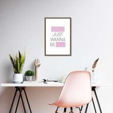 Quadro Girls just wanna be CEO 60x43 Caixa Marrom