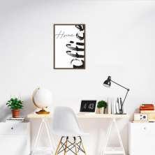 Quadro Home Office 86x60 Caixa Marrom